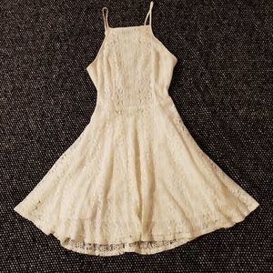 AE lace up back dress